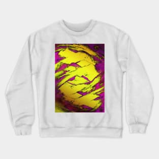 Fractured anger yellow Crewneck Sweatshirt